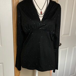 Elegant Black Sparkle Top